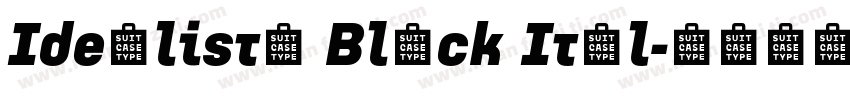 Idealista Black Ital字体转换